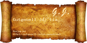 Gutgesell Júlia névjegykártya